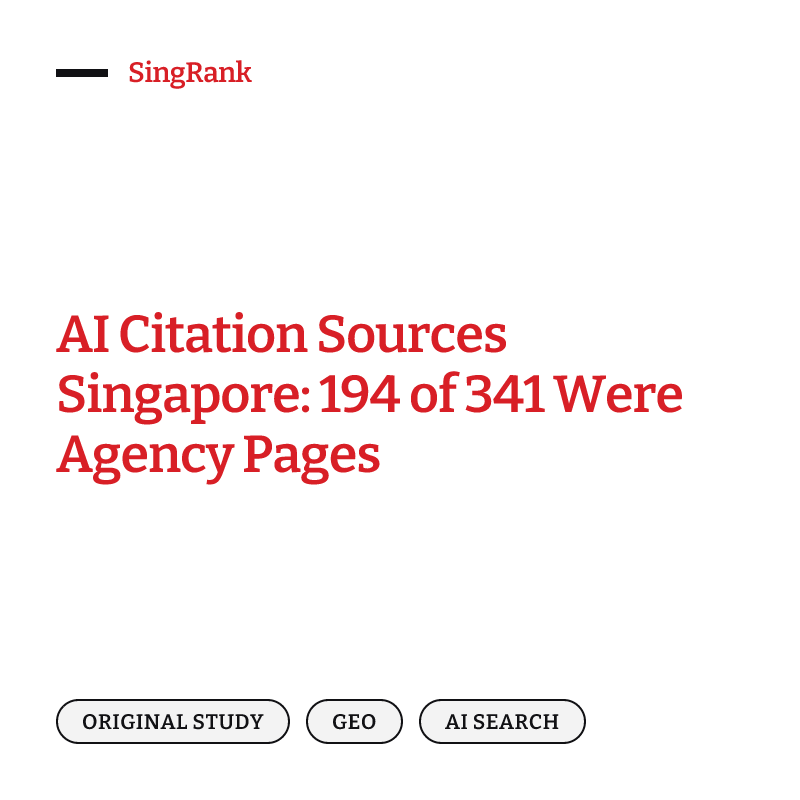 AI Citation Sources Singapore: 194 of 341 Were Agency Pages