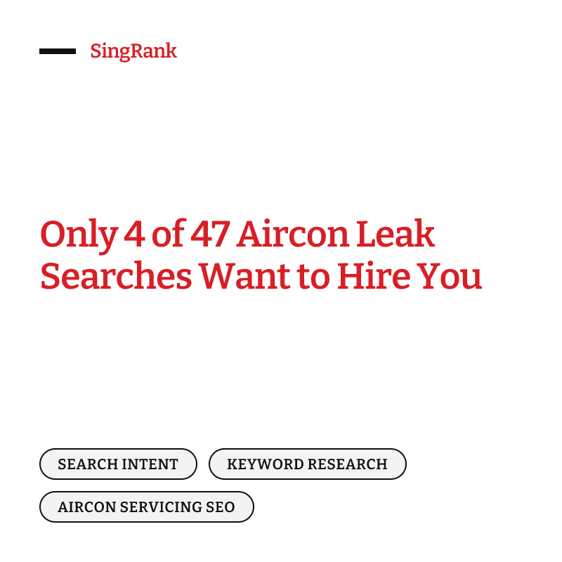 Only 4 of 47 Aircon Leak Searches Want to Hire You