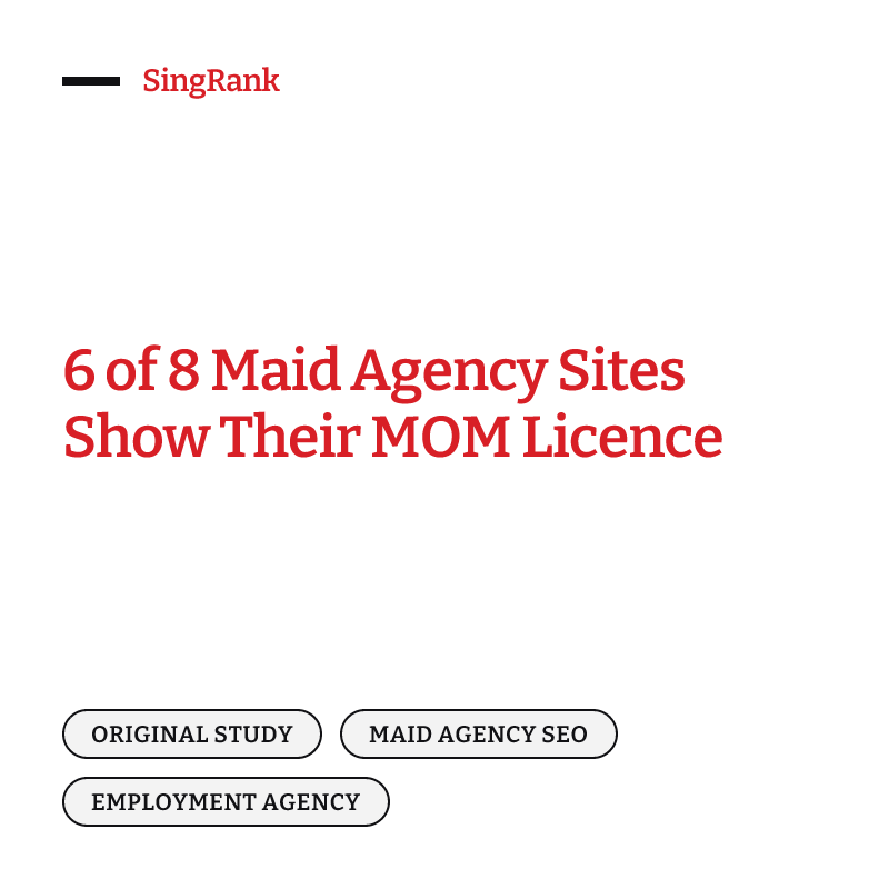 6 of 8 Maid Agency Sites Show Their MOM Licence