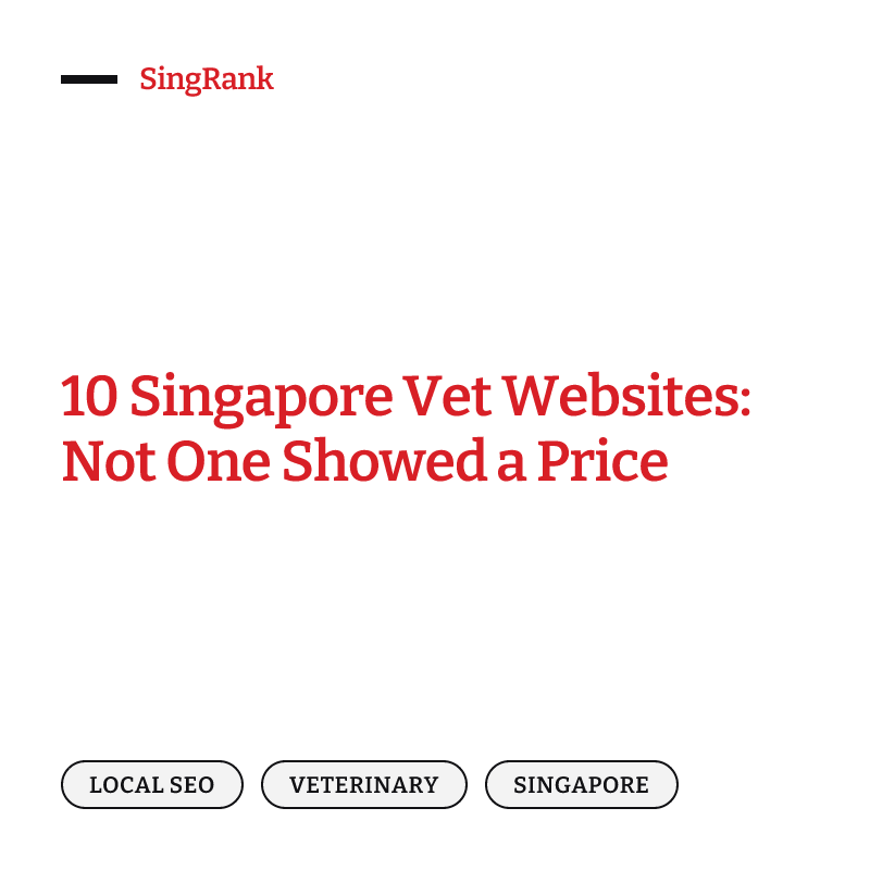 10 Singapore Vet Websites: Not One Showed a Price