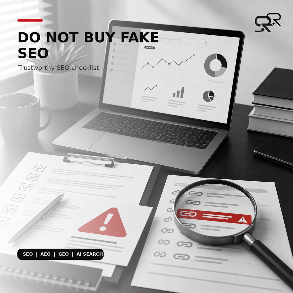 SingRank visual for choosing a trustworthy SEO agency and avoiding fake SEO
