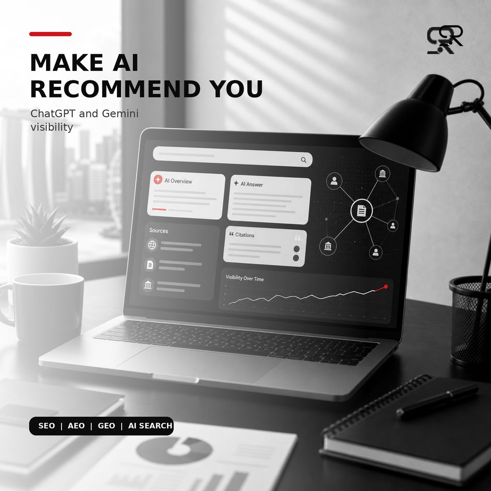 SingRank visual for making a business recommended by ChatGPT and Gemini