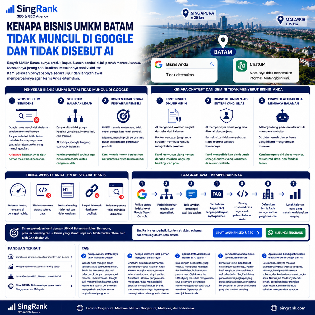 Kenapa Bisnis UMKM Batam Tidak Muncul di Google dan AI Search