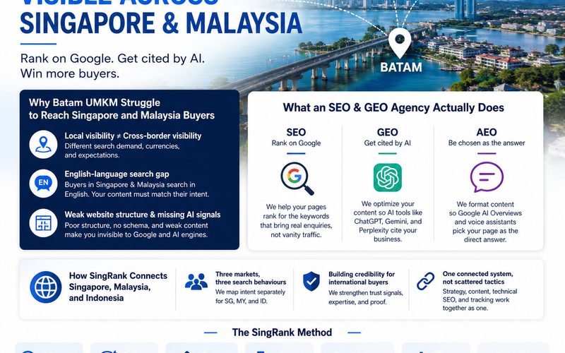 Cara UMKM Batam Menjangkau Pasar Singapura dan Malaysia Lewat SEO dan GEO