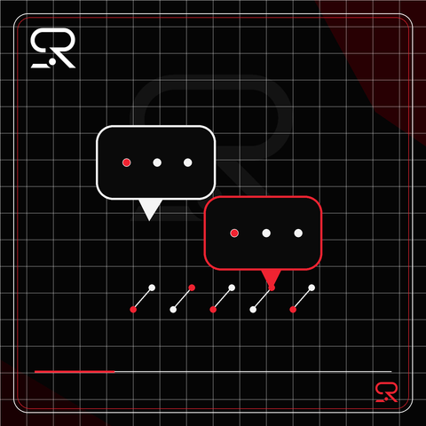 SingRank abstract AI chatbot lead tracking CRM illustration